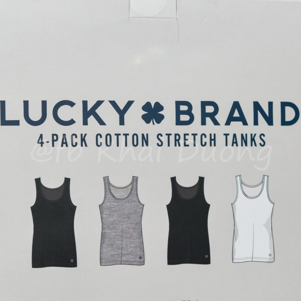 Lucky Brand Ladies Cotton Stretch Tank 4-pack - Picture 3 of 4
